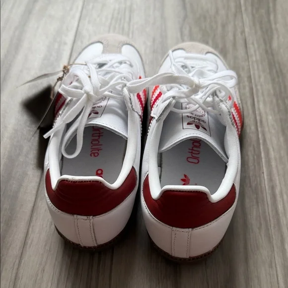 adidas Samba White Sneakers with Red Stripes - Picture 5 of 8